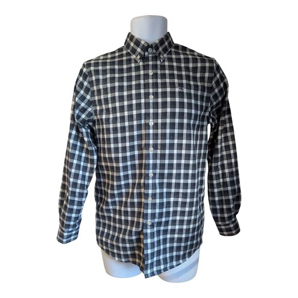Vineyard Vines Boys Slim Fit Whale Shirt Check Collared Long Sleeve Small Preppy - Picture 1 of 11